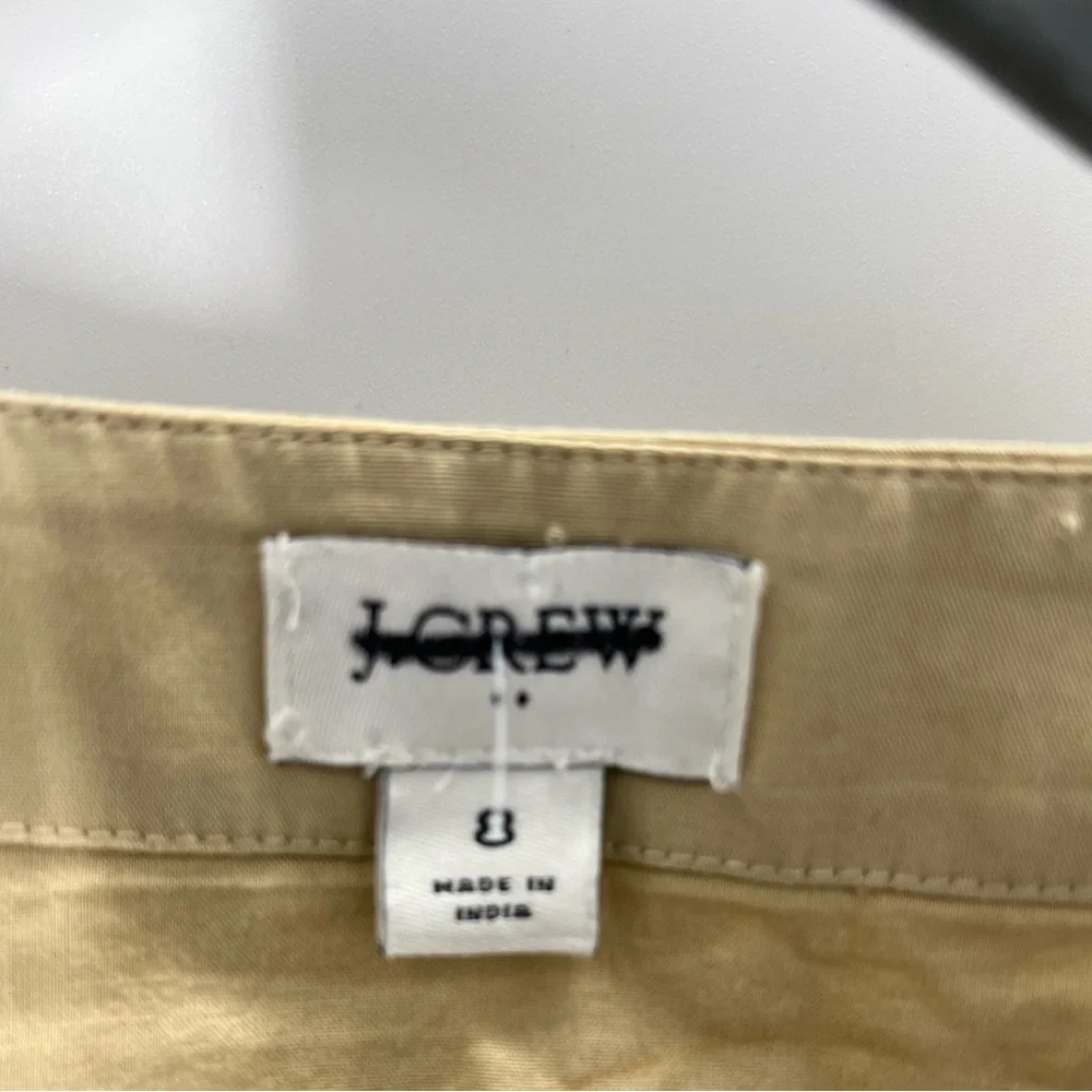 J Crew Women’s Cotton Poplin Modi  Dress sz8 Tan Short Sleeve - Picture 2 of 3